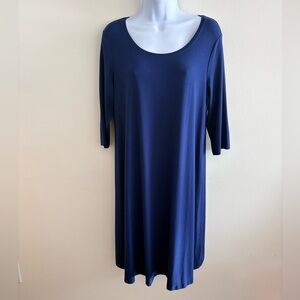 Eileen Fisher Jersey Dress, Blue, Size LP